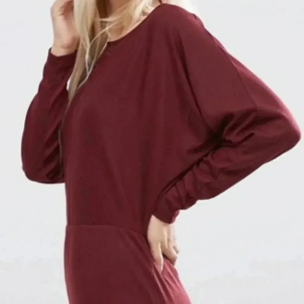 [ASOS] Mini Dress with Batwing Detail in Rib